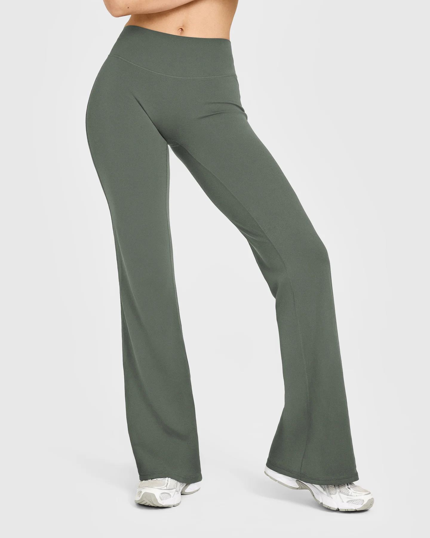 SoftMotion™ Flared Bottoms with White Logo | Dark Khaki