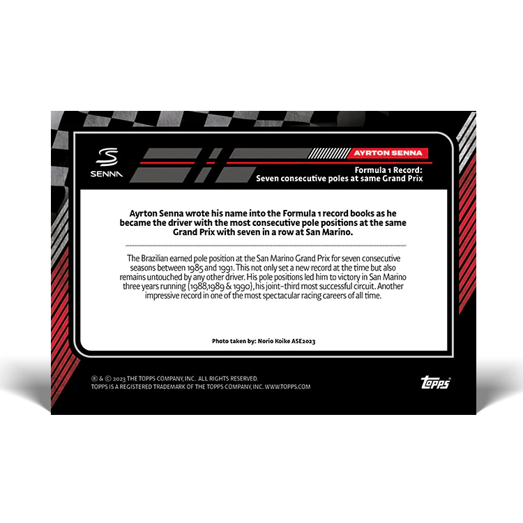 Topps UK - The Story of Senna - Card #33