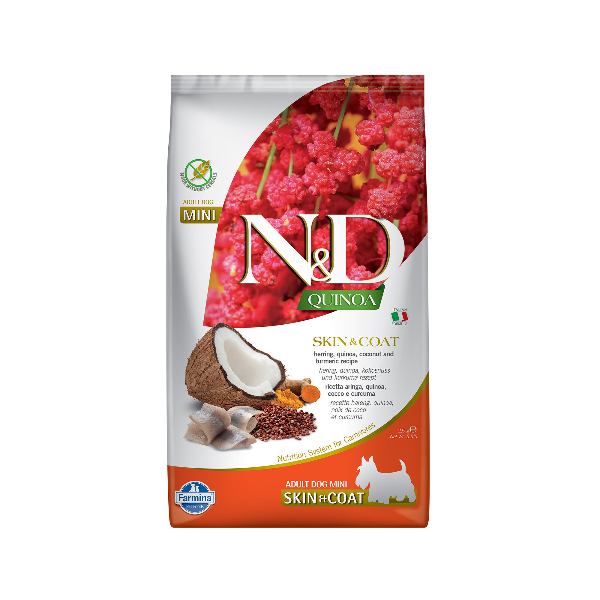 Farmina N&D Quinoa Skin & Coat Adult Mini Dog Food - Venison - 2.5 kg