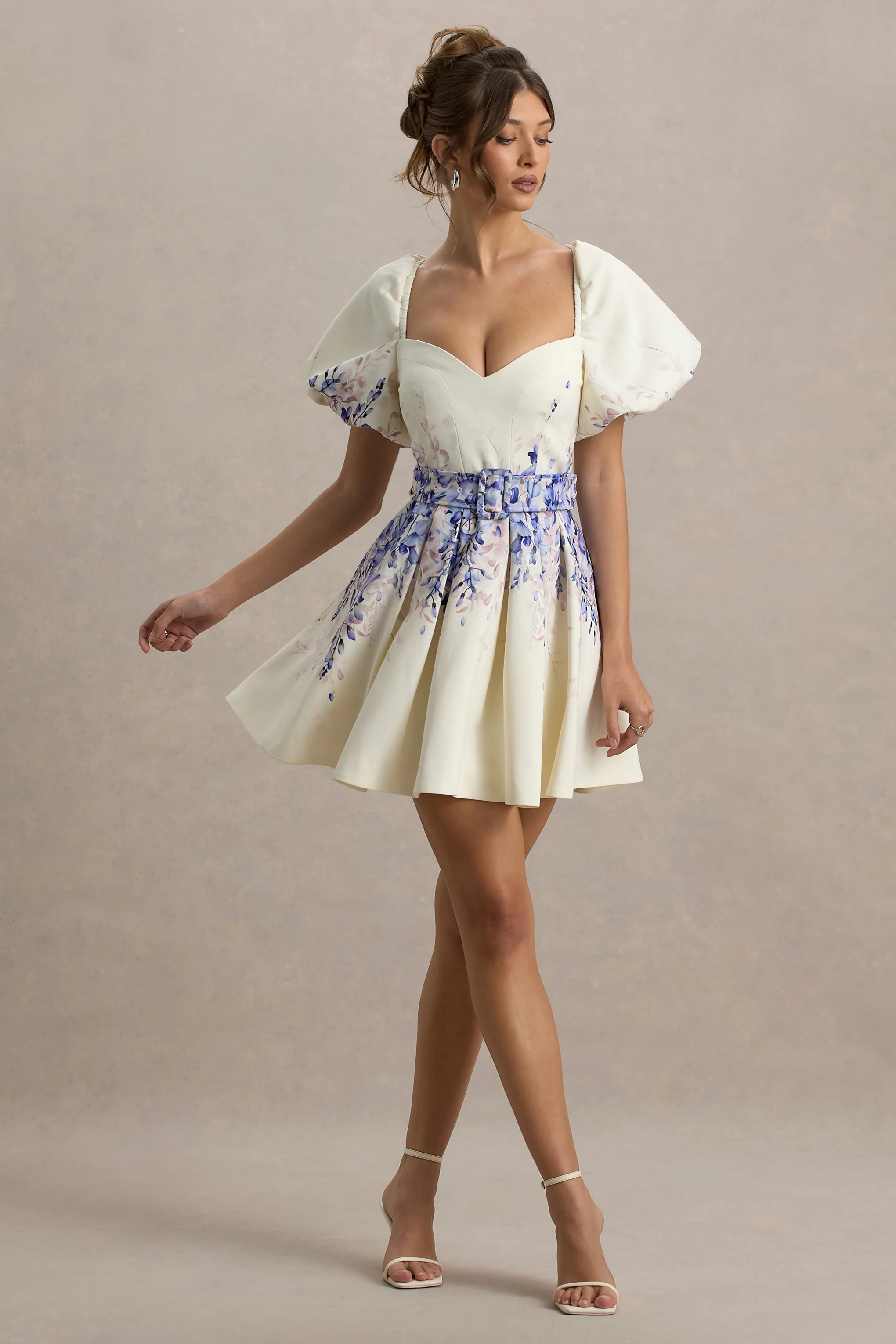 Tapia | Wisteria Print Belted Mini Dress