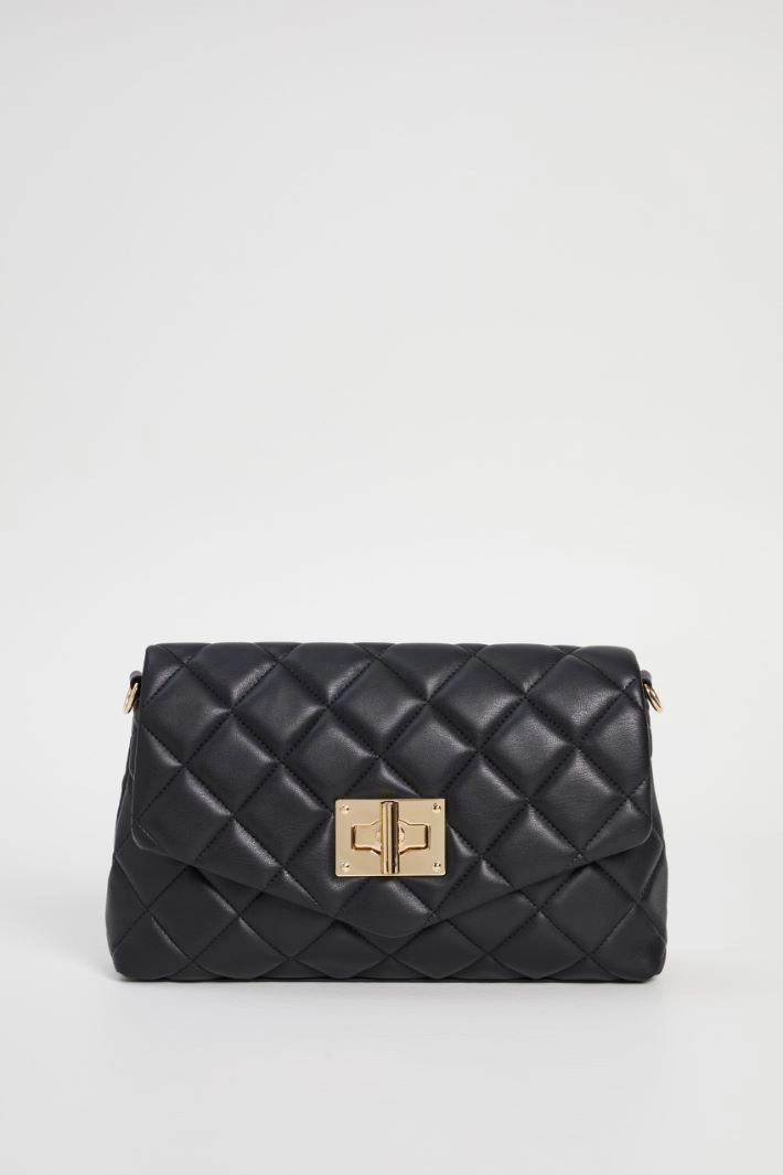 Quilted crossbody bag - BLACK