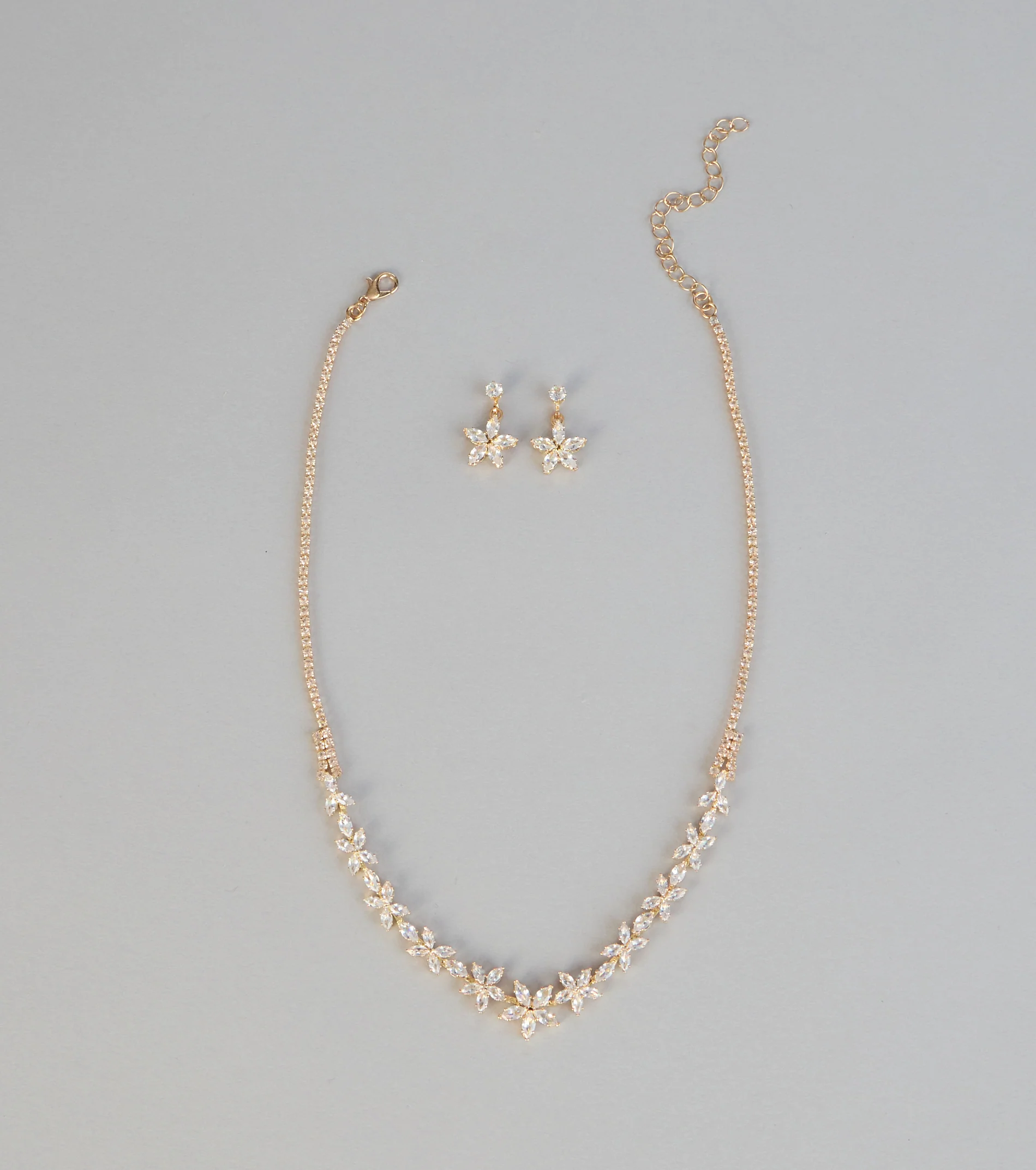 Blooming in Sparkle Floral Jewelry Set