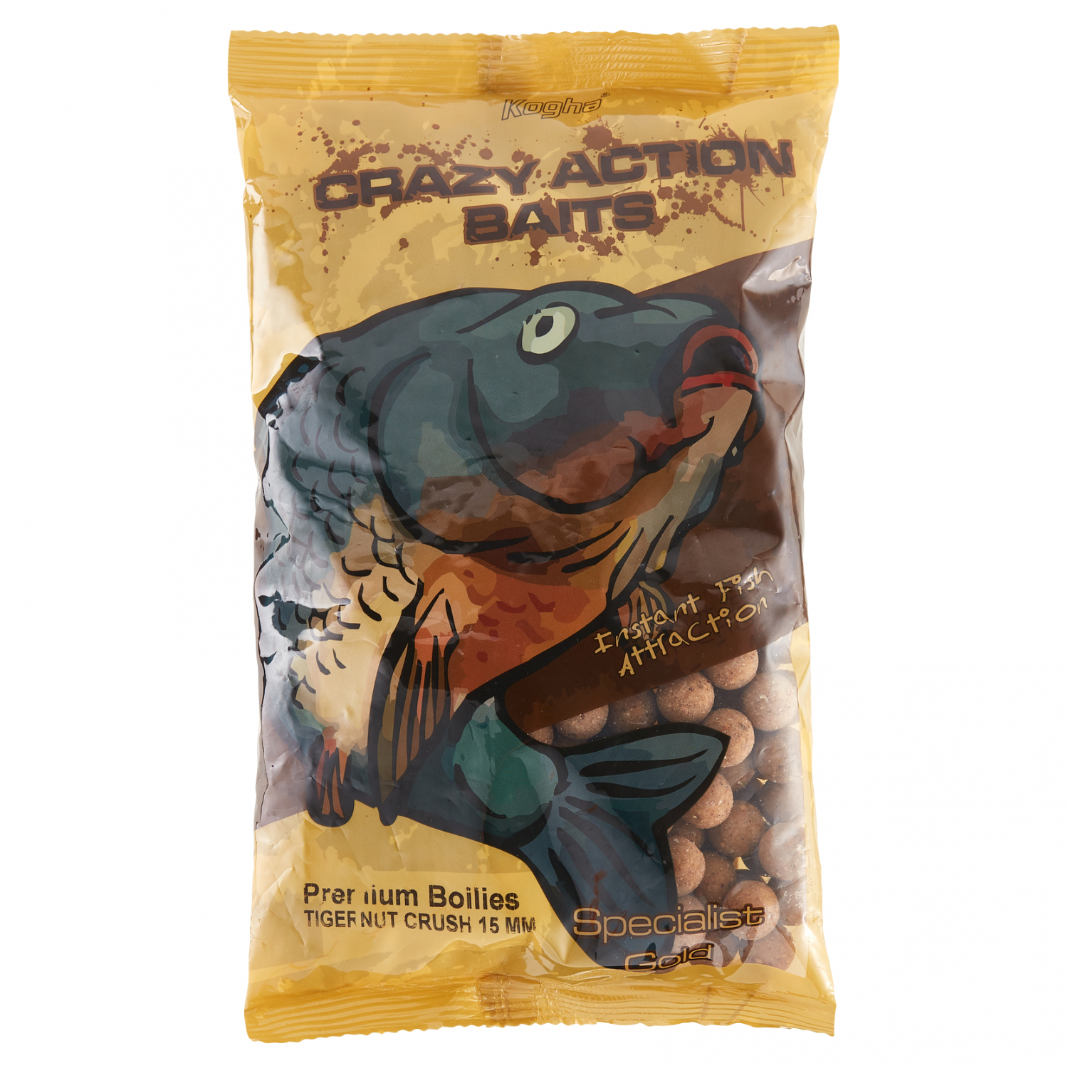 Kogha Boilies Crazy Action Baits Specialist Gold (Tigernut Crush)