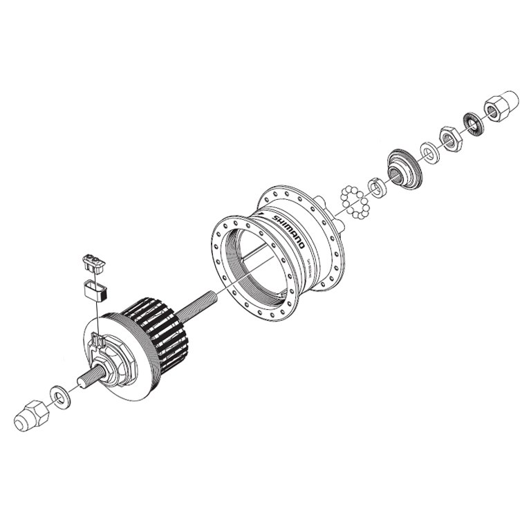 Shimano M9x4.5mm Axle Nut for DH-3N30 / DH-3N31 / DH-3D32
