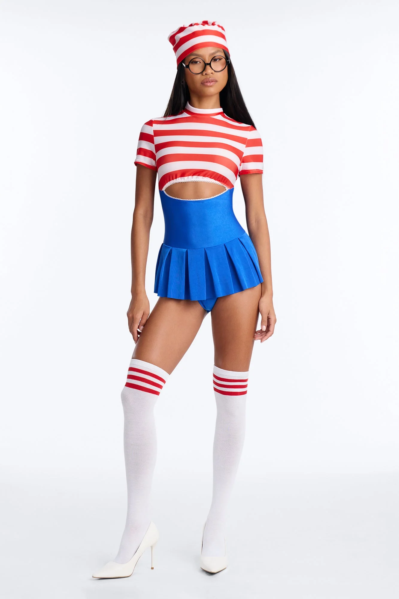 Find Me Babe 4 Piece Costume Set - Blue/combo