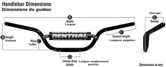 Handlebar Renthal Trials 7/8 