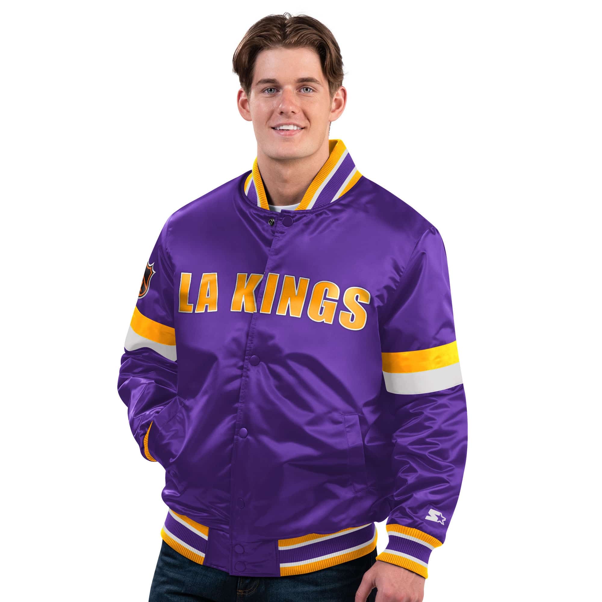 Los Angeles Kings Starter Vintage Diveplay NHL Varsity Jacket