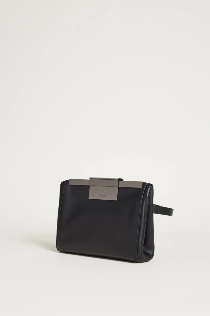 Natural leather belt bag - BLACK