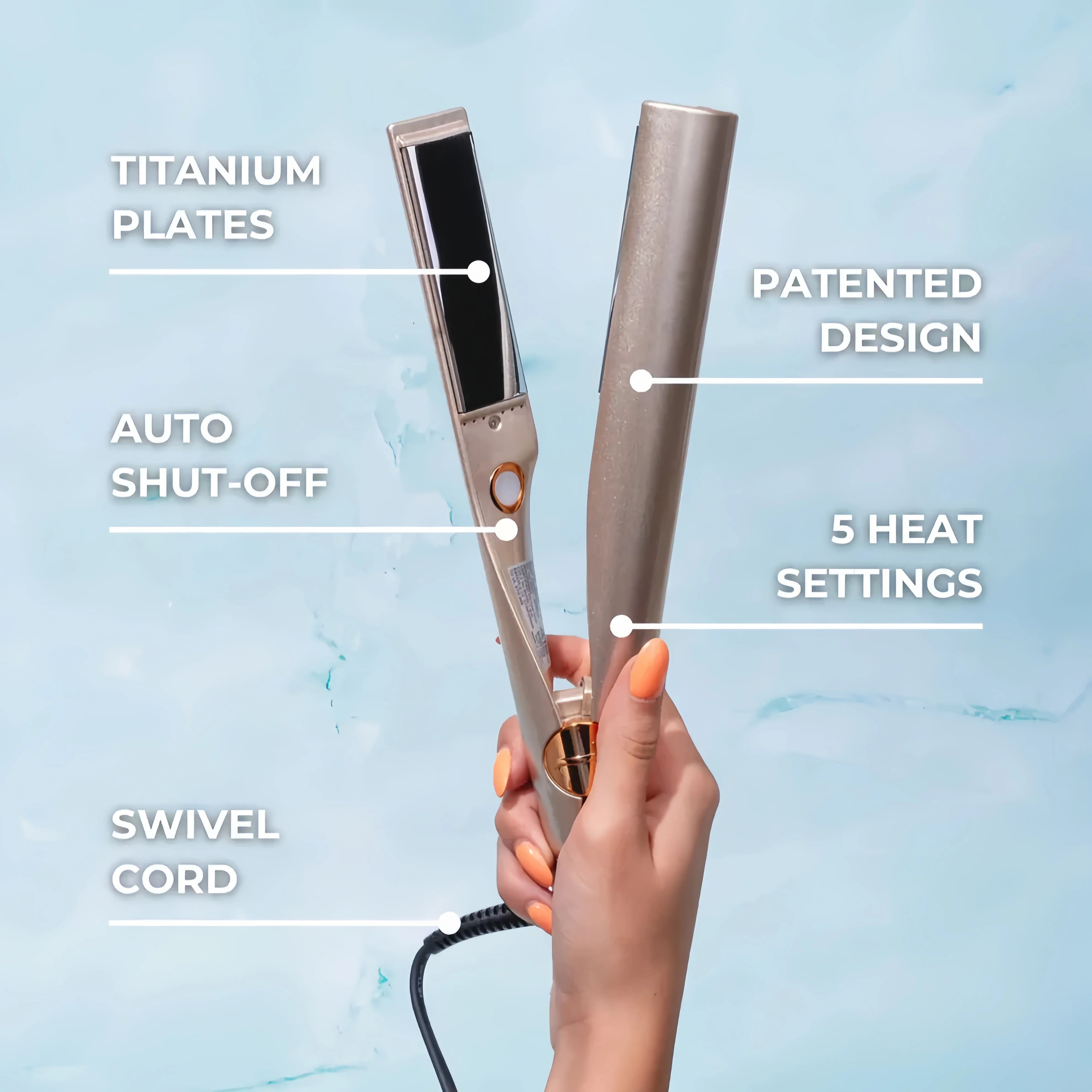 Valcero 2-in-1 Hair Straightener & Curler