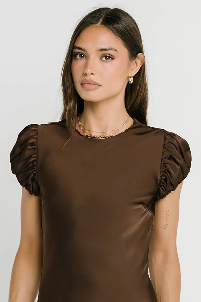 Ellianna Maxi Dress in Dark Brown