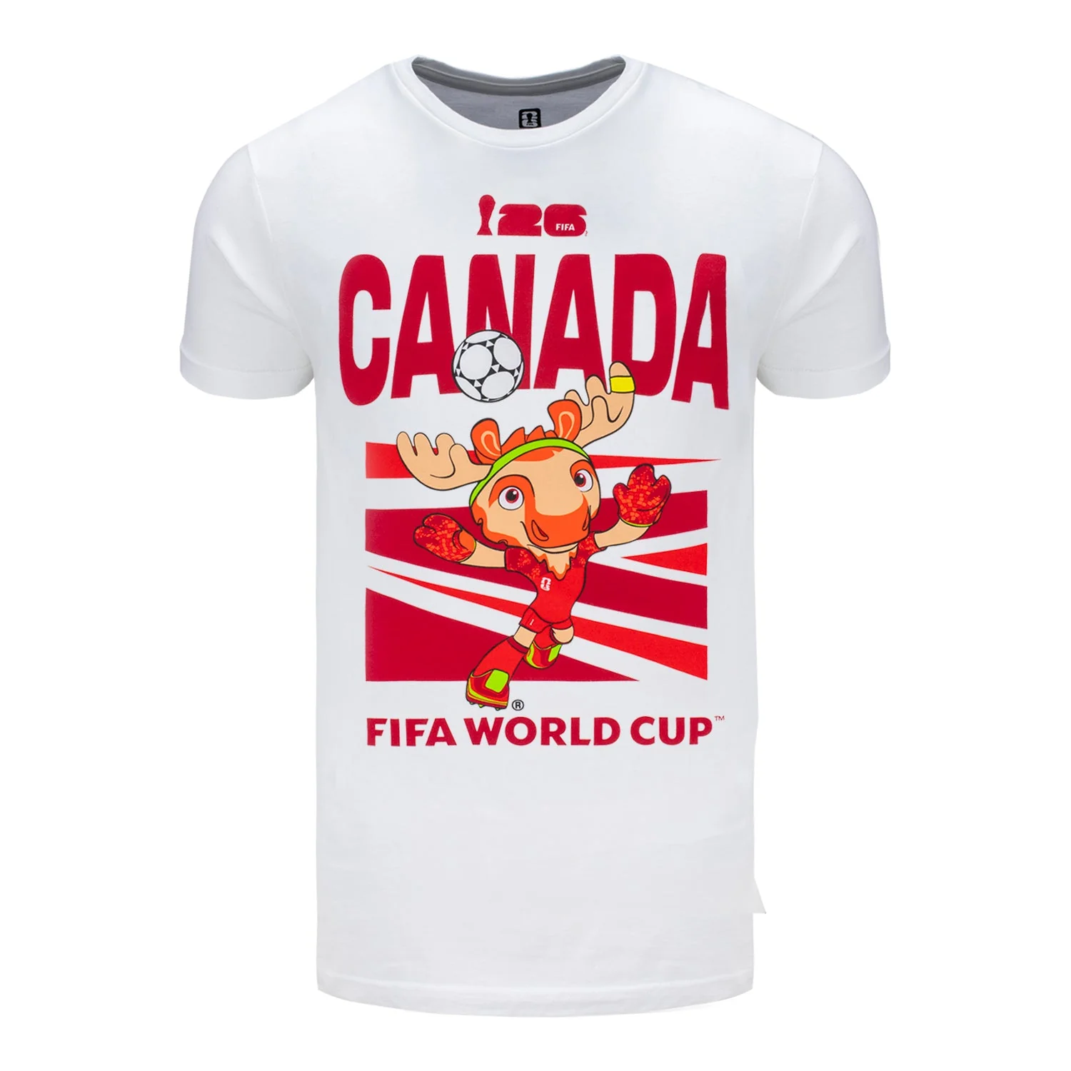 2026 Soccer Fan Collection Canada Mascot White T-Shirt - Unisex