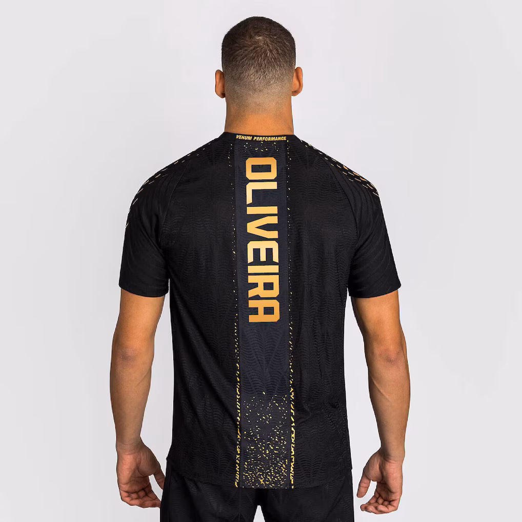 UFC Charles Oliveira UFC Zenith by Venum Fight Night T-Shirt - Black/Gold - Mens