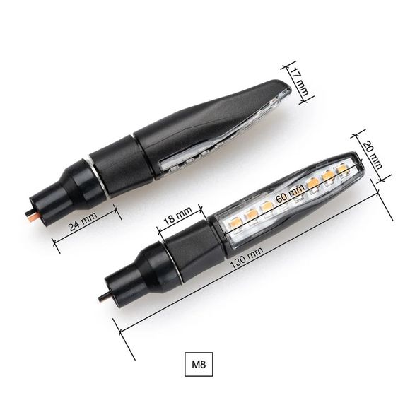 Puig MOD. RUGGED HOMOL Universal Turn Signal - BlackRef: PUI1019 / 21784N