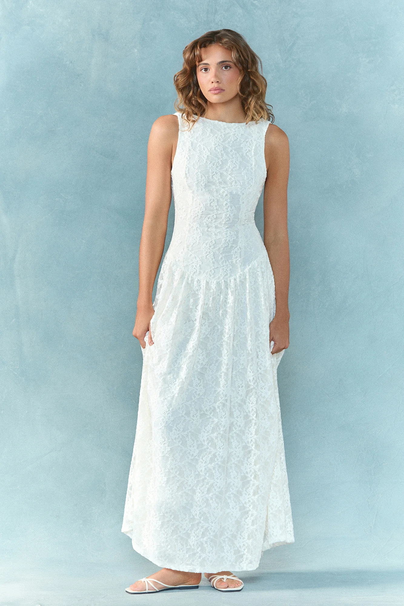 Starwoven Lace Maxi Dress White
