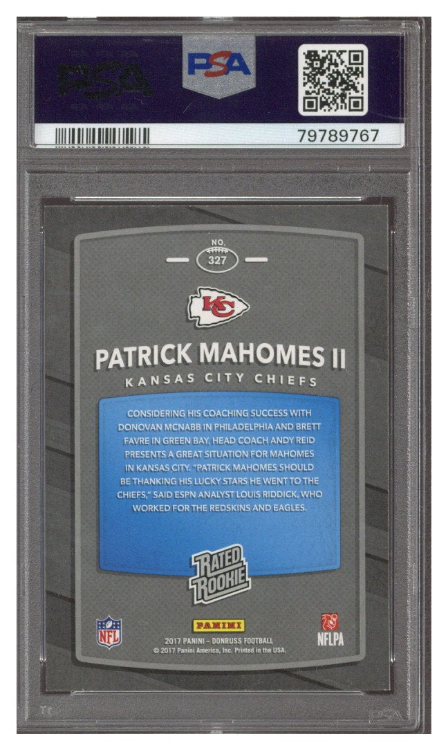 2017 Donruss Patrick Mahomes PSA 8