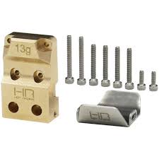 Hot Racing Axial SCX24 Brass Differential Cover w/Stainless Axle Skid Plate 13g) HRASXTF12CP