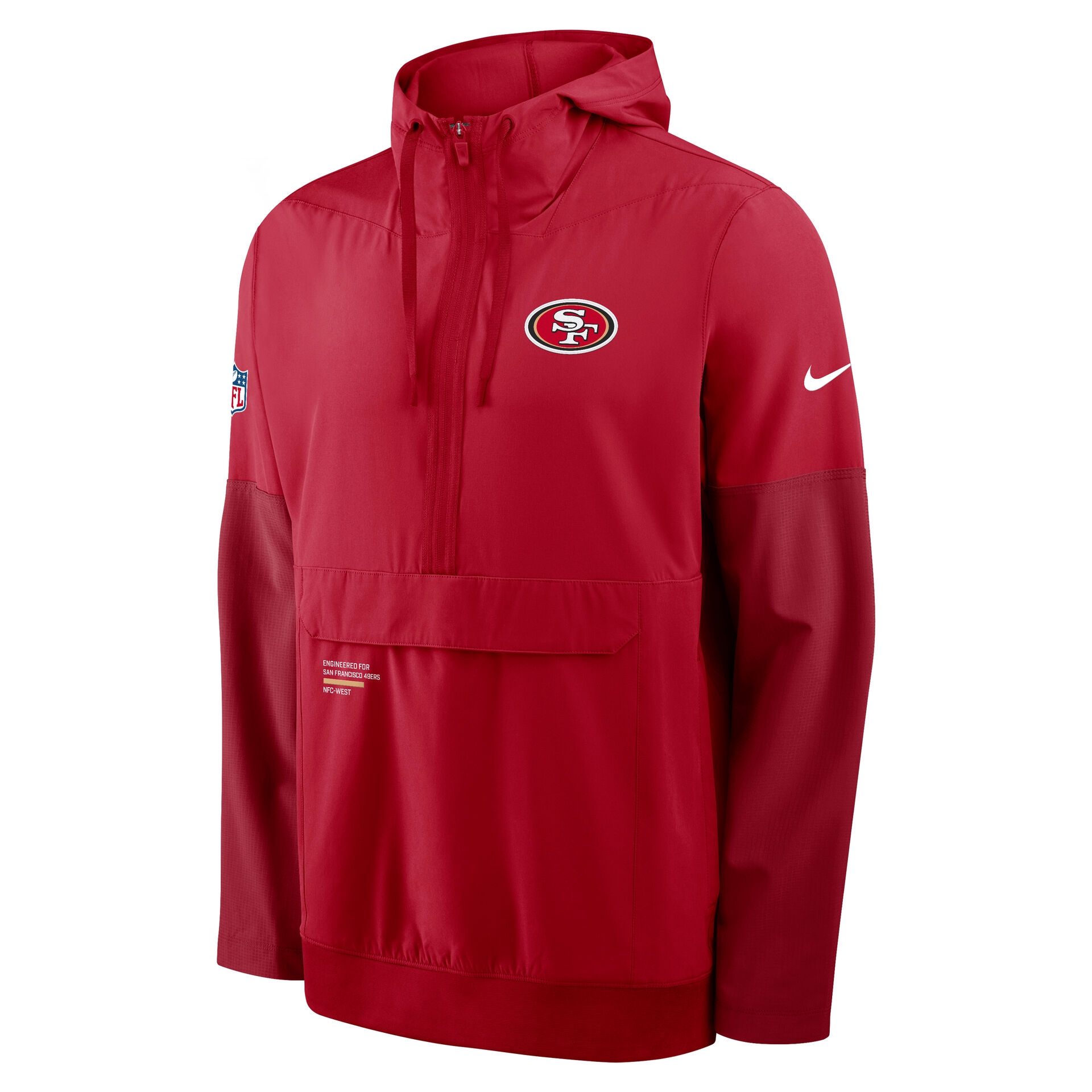 San Francisco 49ers Nike Sideline Half-Zip Anorak NFL Jacke Red