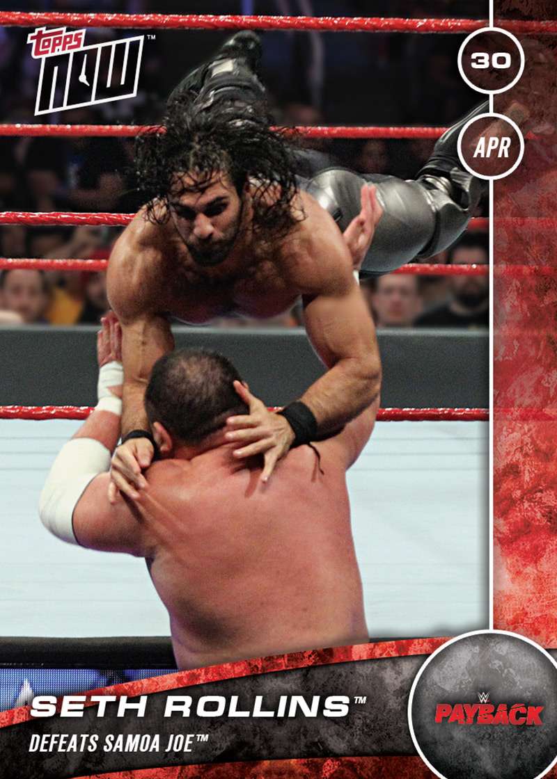 Seth Rollins WWE House of Horrors Topps Now card - Print Run QTY: 50 cards