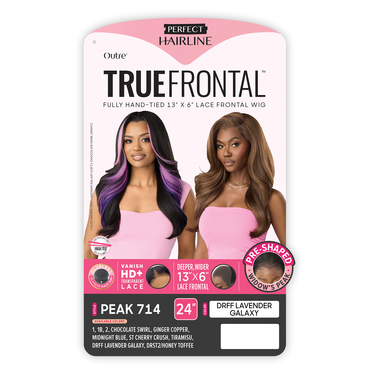 Outre HD Lace Frontal Wig Perfect Hairline Glueless Fully Hand-Tied 13X6 True Frontal Peak 714