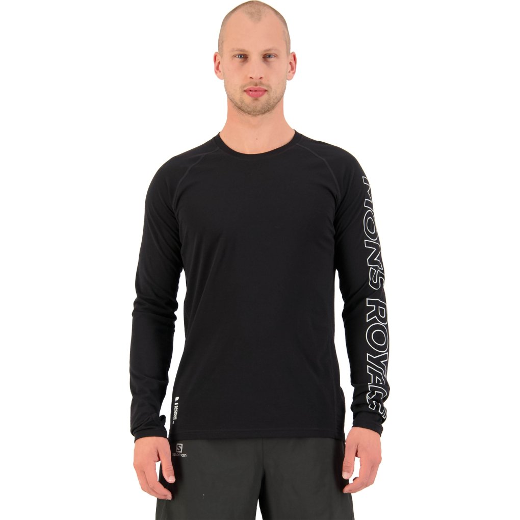 Mons Royale Temple Merino Longsleeve Men - black