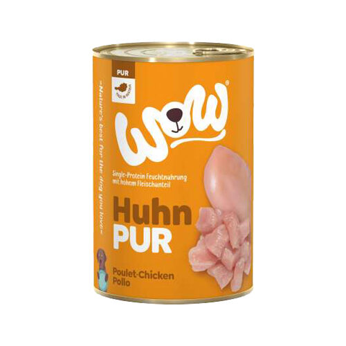 WOW! PURE 100% Dog Food - Canned - Chicken - 6 x 400 g