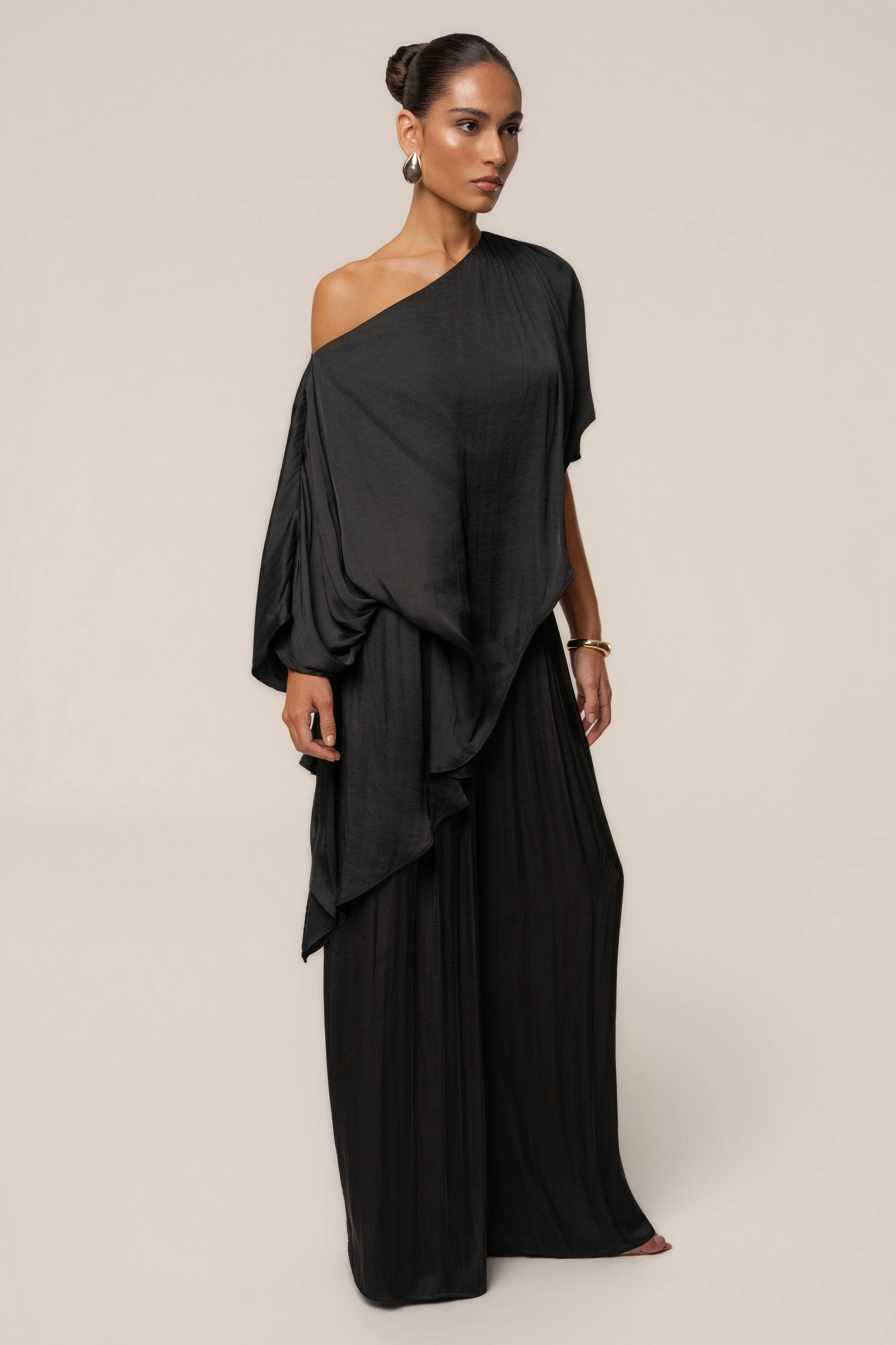 Black Brisa Drape Top