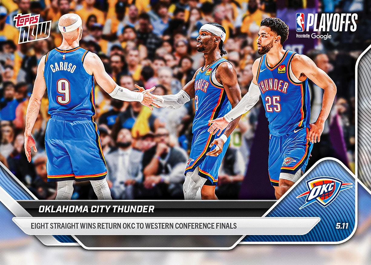 Oklahoma City Thunder - 2025-26 NBA Topps NOW® - Card 308 - PR: 558