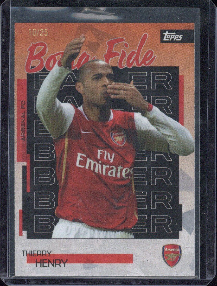 2025 Topps Team Set Arsenal FC Thierry Henry Bona Fide /25 #24