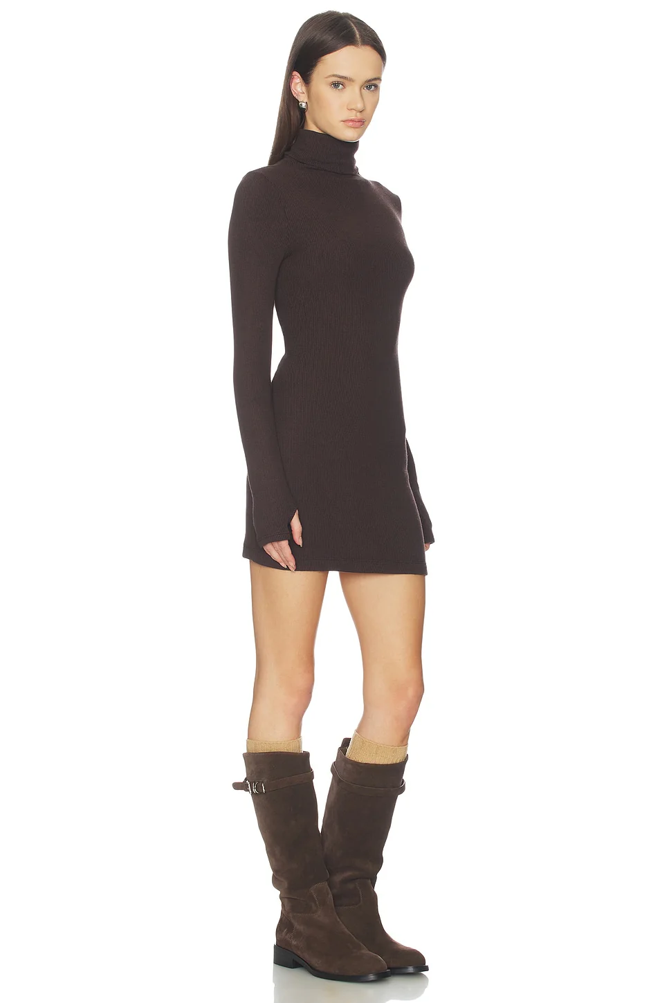 Knit Turtleneck Tunic Dress