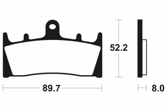 Tecnium Performance sintered metal brake pads - MF186Ref: TE00801A / 1022743