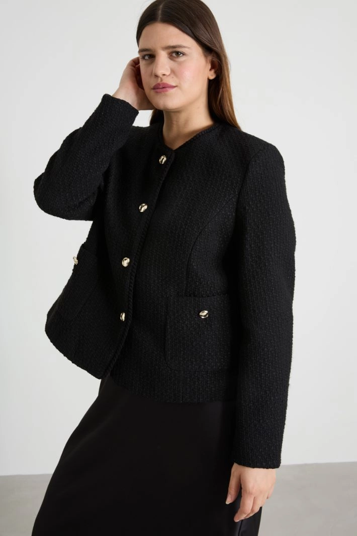 Tweed jacket - BLACK