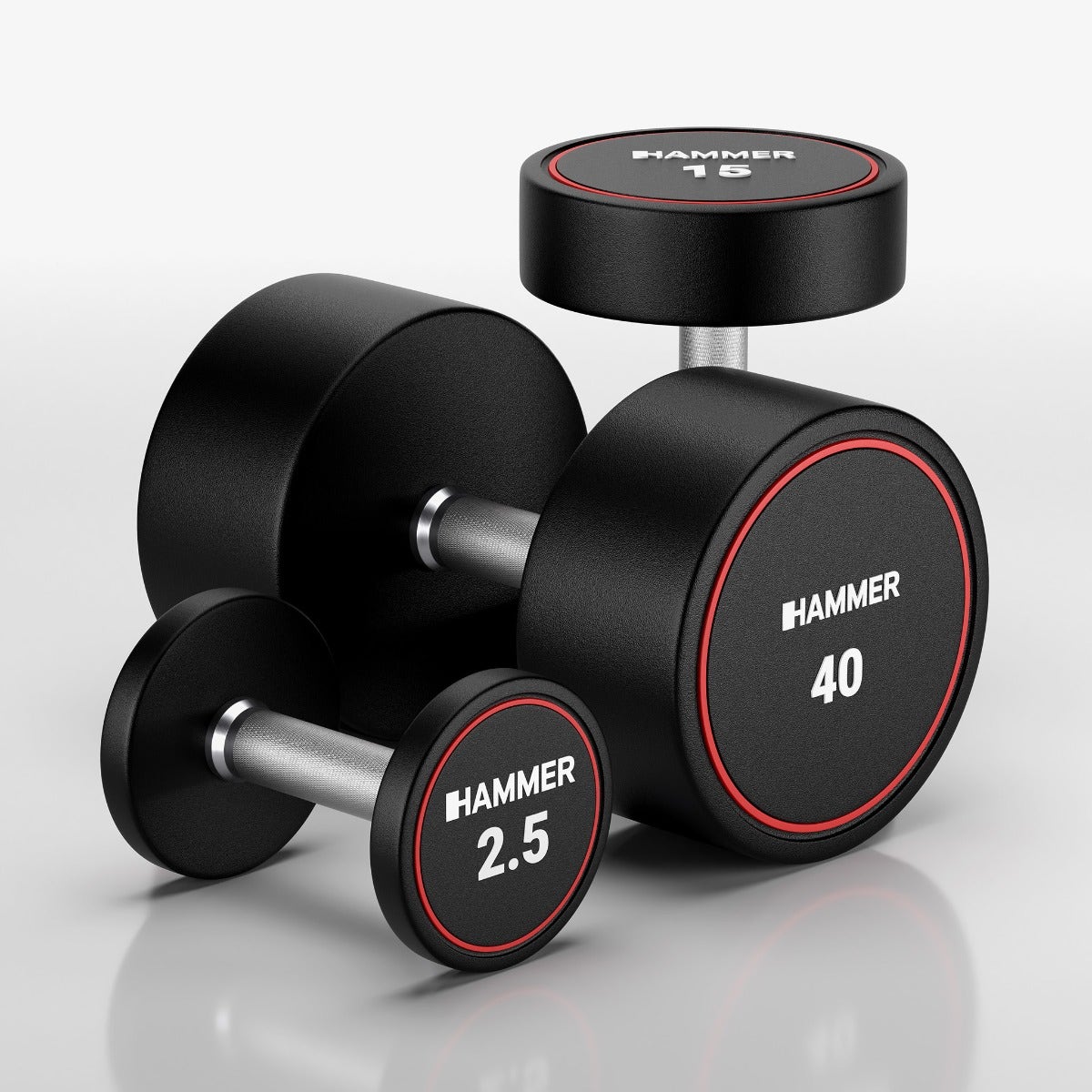 Compact dumbbells PU 2,5 - 40 kg