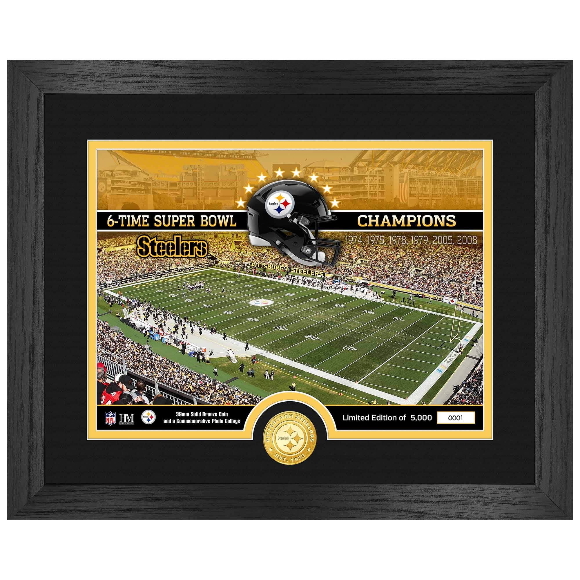 Pittsburgh Steelers Team Stadium Bronze Coin Framed NFL Photo