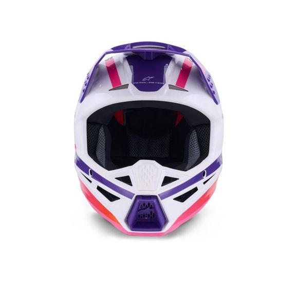 Casque cross Alpinestars S-M3 HEAT 2026 - Blanc / VioletRef : AP3965