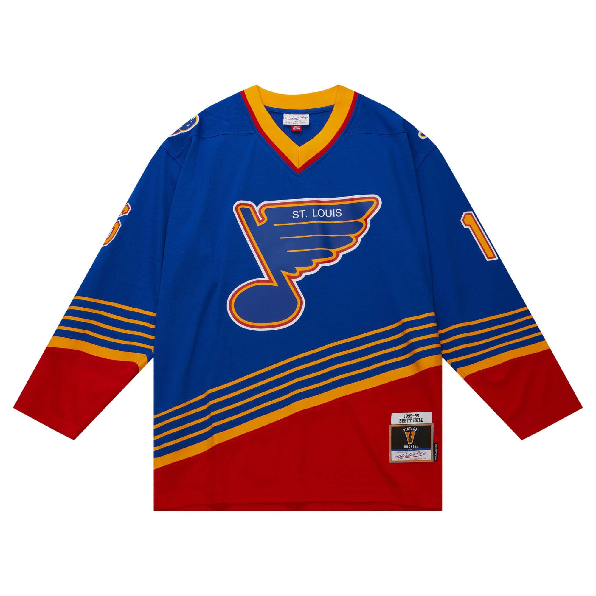 Brett Hull #16 St. Louis Blues 1995-96 Mitchell & Ness NHL Jersey