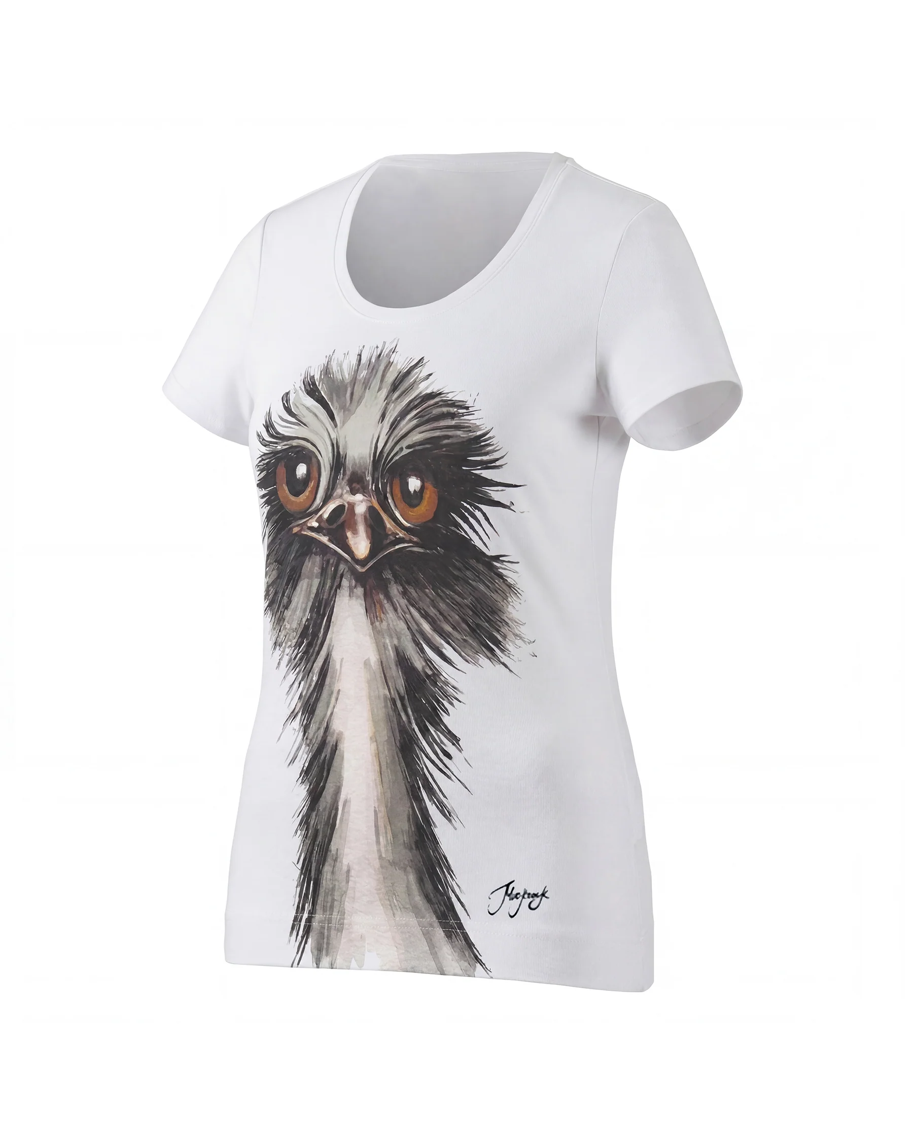 e.s. T-Shirt cotton stretch signature, women