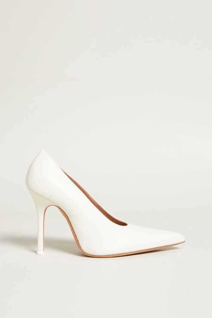Suede pumps - WHITE