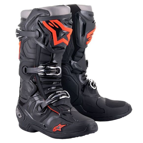 Alpinestars TECH 10 BLACK / RED FLUO 2023 cross boots - Black / RedRef: AP12708