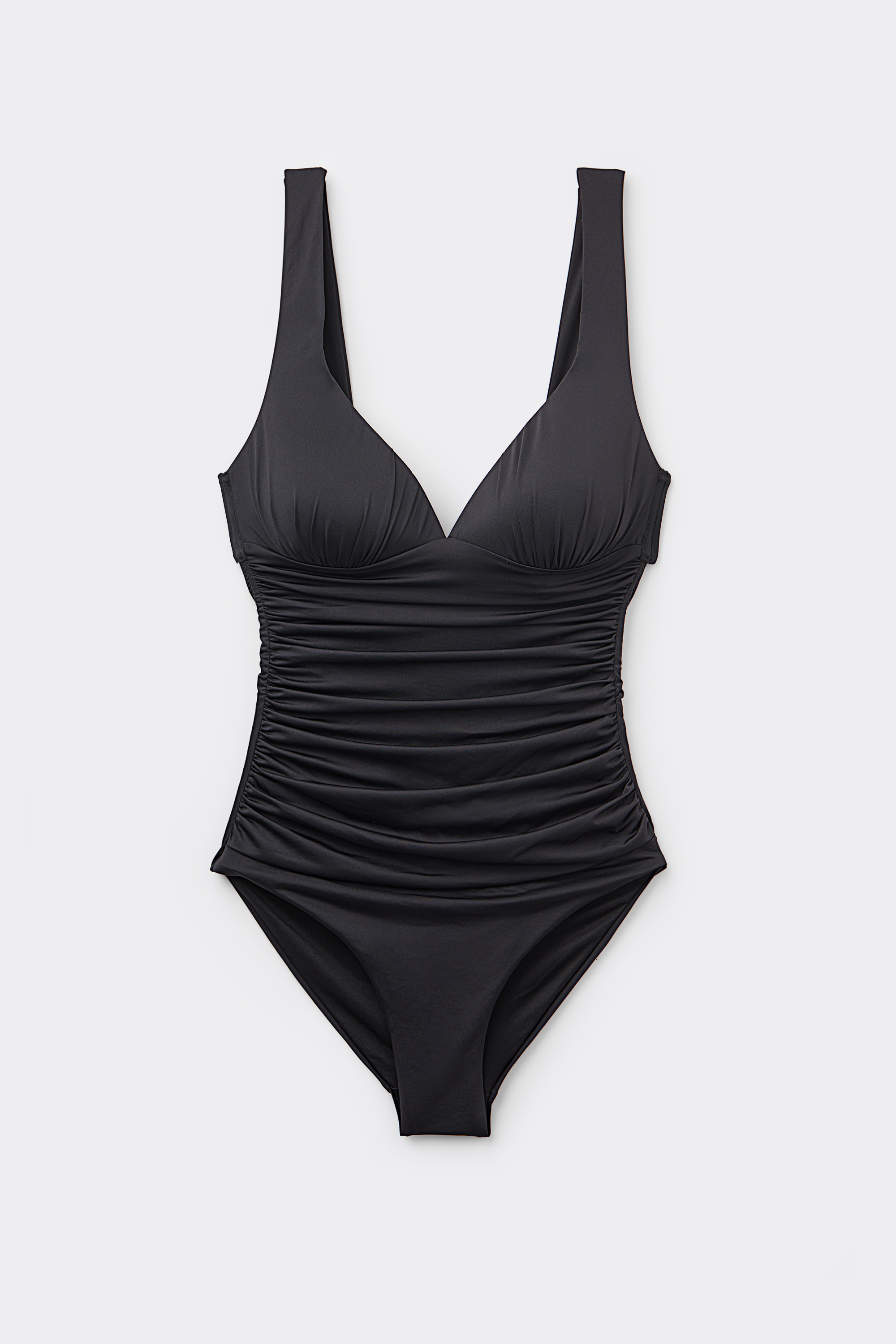 Recycled Padded One-Piece Triangle Swimsuit with Gathering