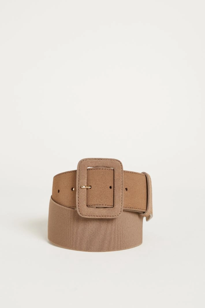 Suede belt - CAMEL