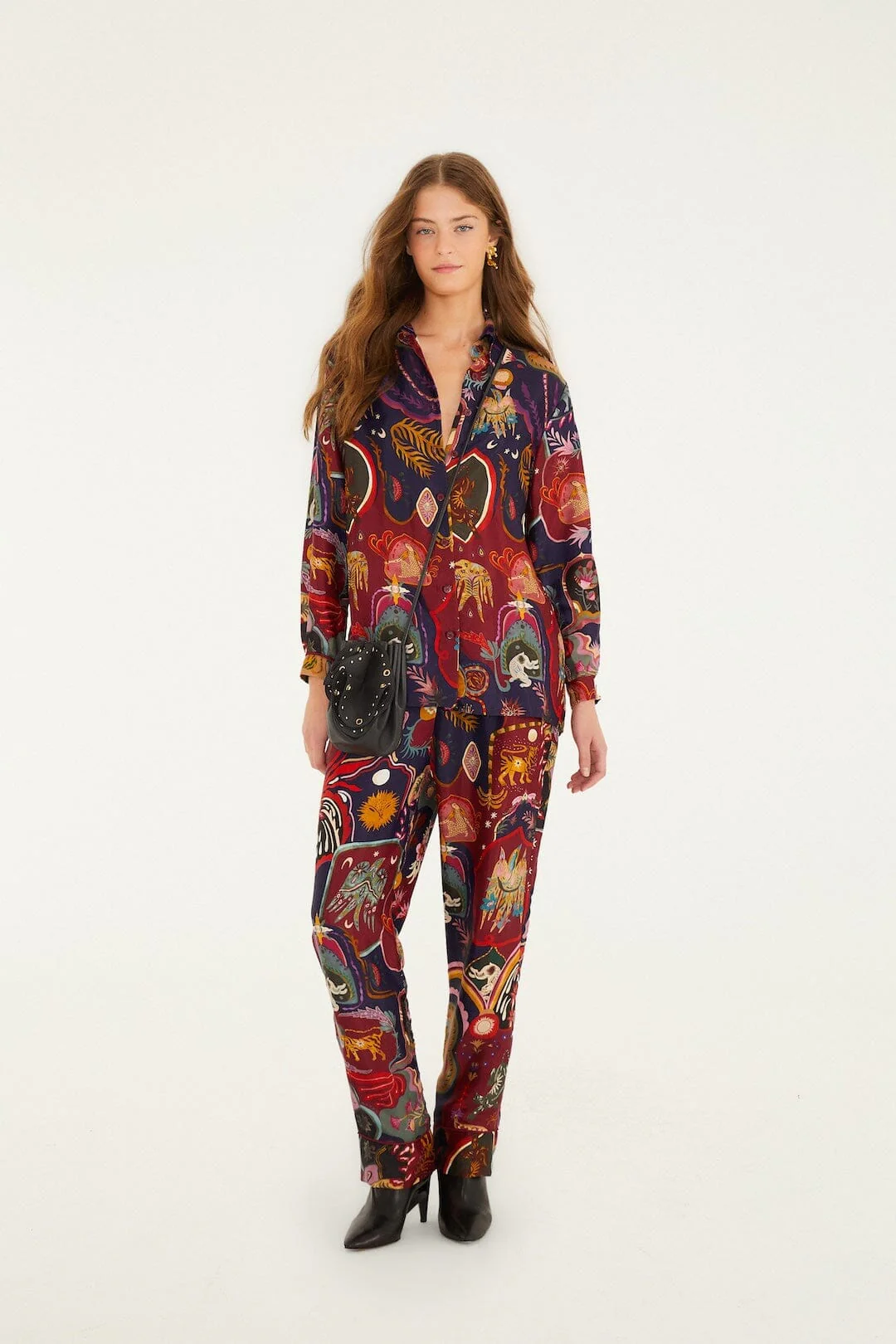 Multicolor Artsy Surreal Land  Pants
