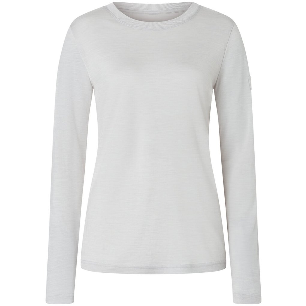 SUPER.NATURAL Casual Rib Bio Longsleeve Women - White Stone Melange