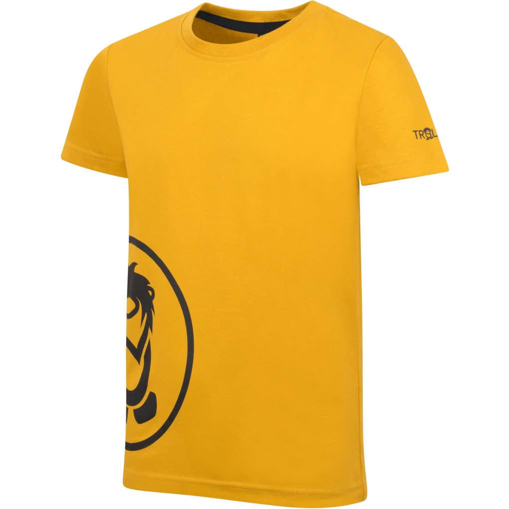 Trollkids Kroksand T-Shirt Kids - Mustard/Black