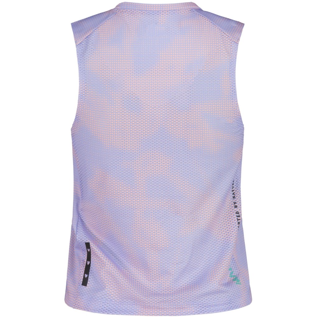 Maloja WallbergM. Gravel Tank Women - summer sky iris grid 1269