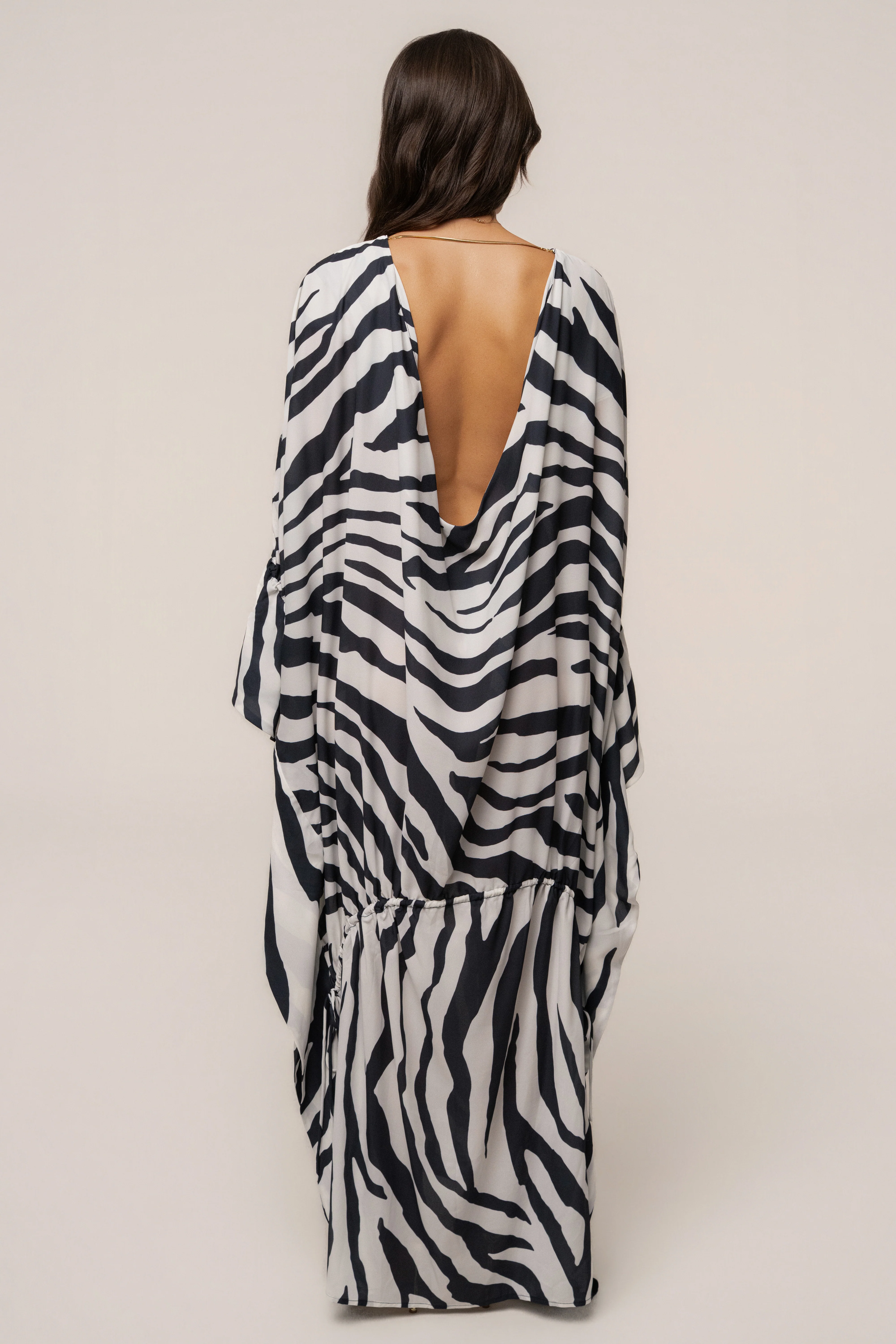 Navy Zebra Sienna Sheer Cover Up
