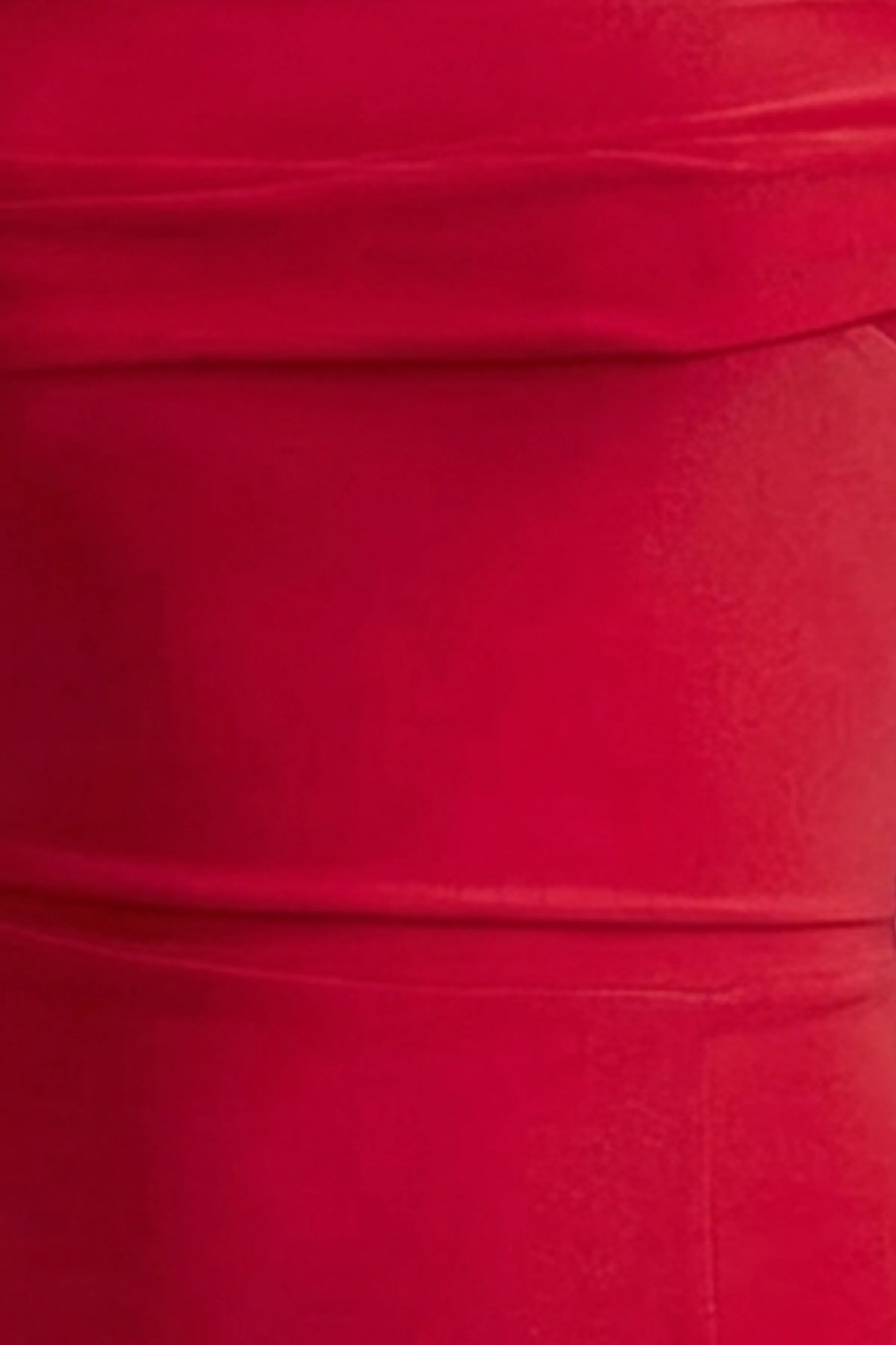 Law of Attraction | Red Bardot Draped Split Maxi Dress