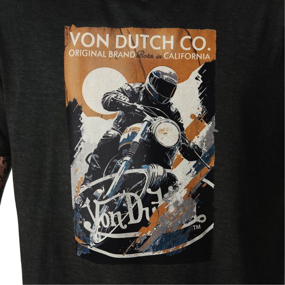 Von Dutch POST Short Sleeve T-Shirt - BlackRef : VDH0246