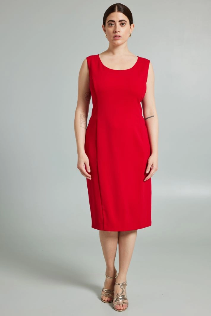 Stretch pencil dress - RED