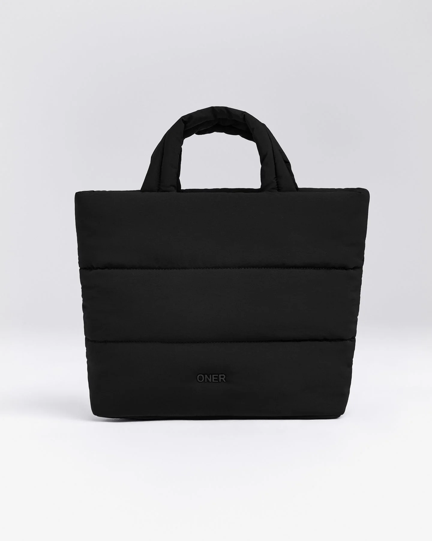 Quilted Midi Tote | Black
