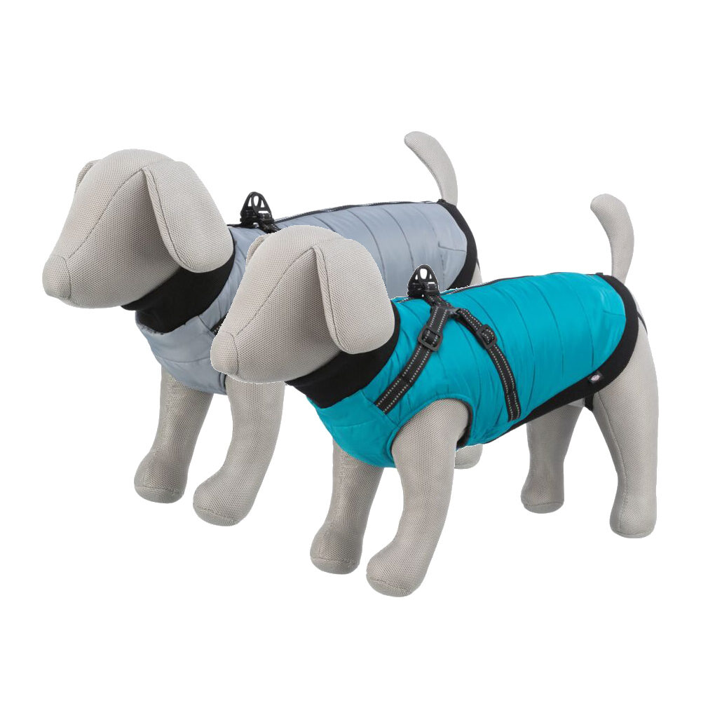 Trixie Jacket Pontis with Harness - Grey - 24 cm